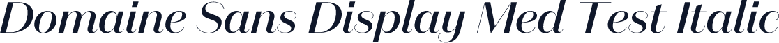 Domaine Sans Display Med Test Italic
