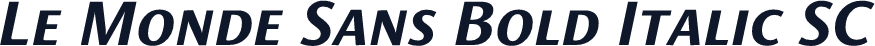 Le Monde Sans Bold Italic SC