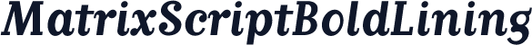 MatrixScriptBoldLining
