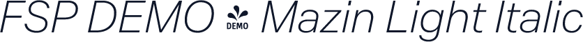 FSP DEMO - Mazin Light Italic