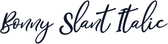 Bonny Slant Italic