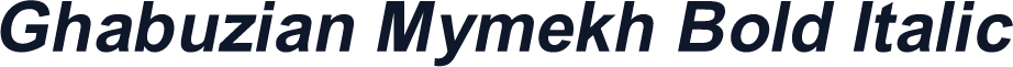 Ghabuzian Mymekh Bold Italic