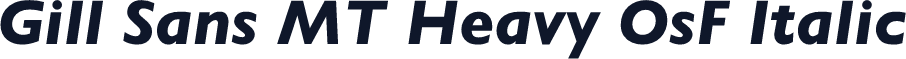 Gill Sans MT Heavy OsF Italic