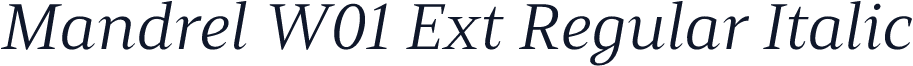 Mandrel W01 Ext Regular Italic