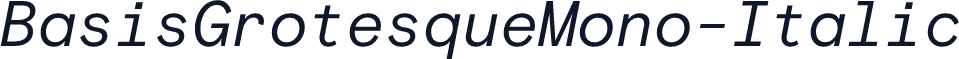 BasisGrotesqueMono-Italic