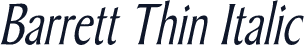 Barrett Thin Italic