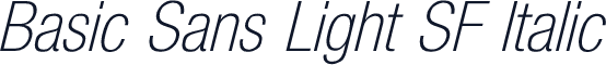 Basic Sans Light SF Italic