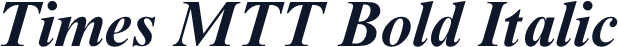 Times MTT Bold Italic