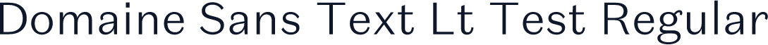 Domaine Sans Text Lt Test Regular