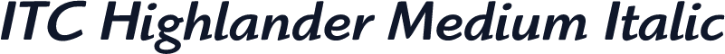 ITC Highlander Medium Italic