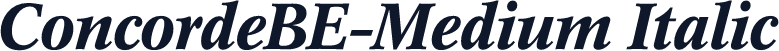 ConcordeBE-Medium Italic