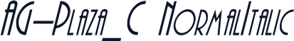 AG-Plaza_C NormalItalic