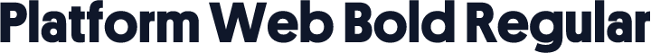 Platform Web Bold Regular