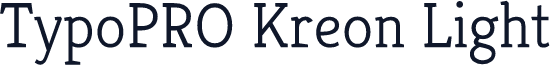 TypoPRO Kreon Light