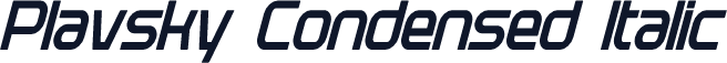Plavsky Condensed Italic