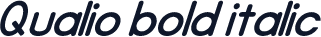 Qualio bold italic