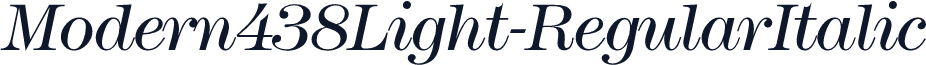 Modern438Light-RegularItalic