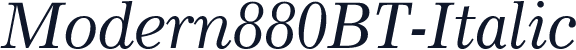 Modern880BT-Italic