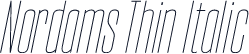 Nordams Thin Italic