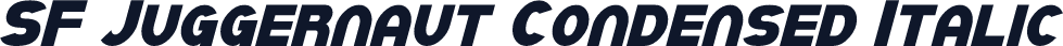 SF Juggernaut Condensed Italic