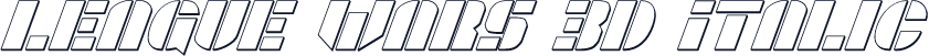 League Wars 3D Italic