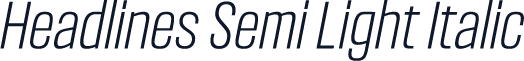 Headlines Semi Light Italic