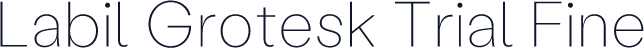 Labil Grotesk Trial Fine