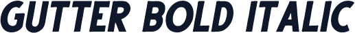 Gutter Bold Italic