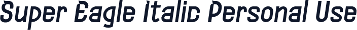 Super Eagle Italic Personal Use