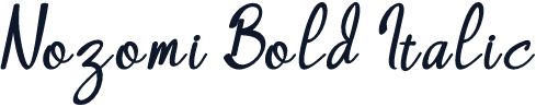 Nozomi Bold Italic