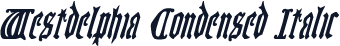 Westdelphia Condensed Italic