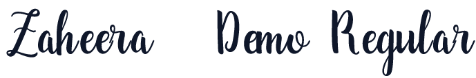 Zaheera - Demo Regular