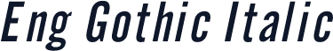 Eng Gothic Italic
