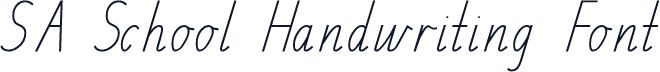SA School Handwriting Font