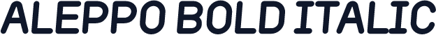 Aleppo Bold Italic