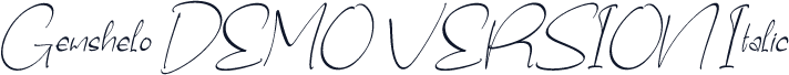 Gemshelo DEMO VERSION Italic
