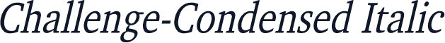 Challenge-Condensed Italic