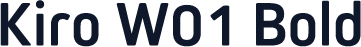 Kiro W01 Bold