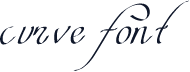 curve font