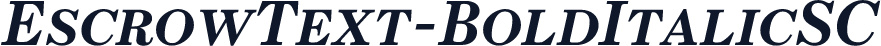 EscrowText-BoldItalicSC