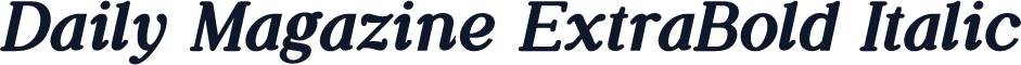 Daily Magazine ExtraBold Italic