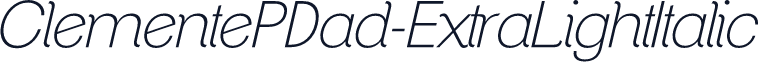 ClementePDad-ExtraLightItalic