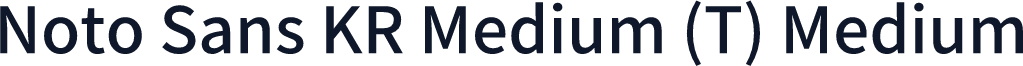 Noto Sans KR Medium (T) Medium