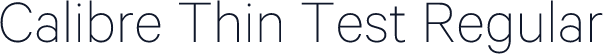 Calibre Thin Test Regular
