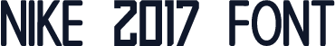 Nike 2017 font
