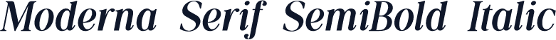 Moderna Serif SemiBold Italic