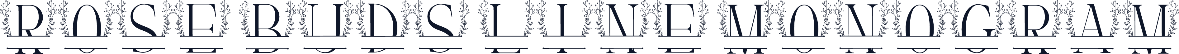 Rose Buds Line Monogram