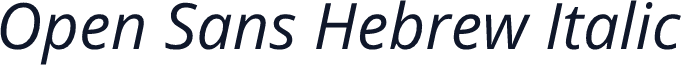 Open Sans Hebrew Italic