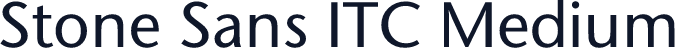 Stone Sans ITC Medium