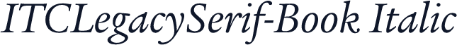 ITCLegacySerif-Book Italic